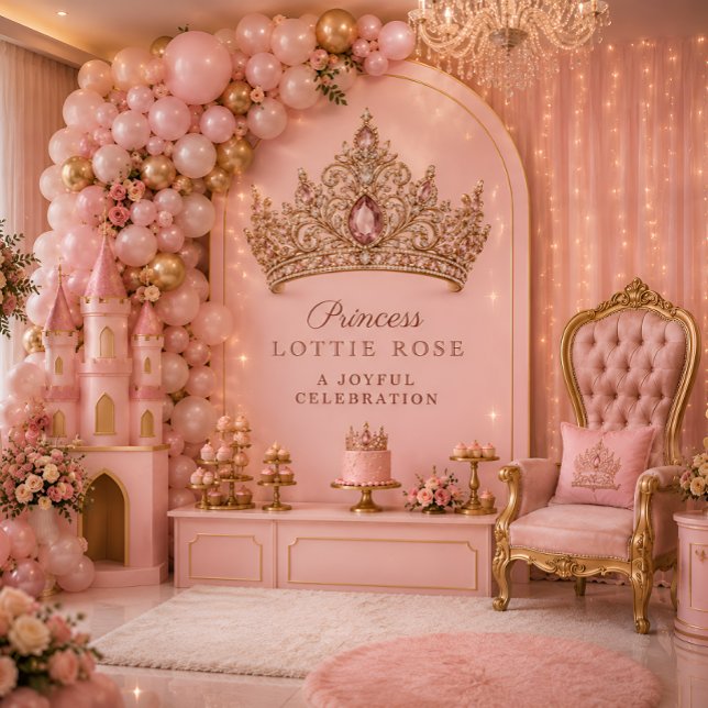 Convites Aniversário de Princesa Luxuosa (Criador carregado)