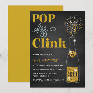 Convites Aniversário de qualquer idade com giz Pop fizz cli