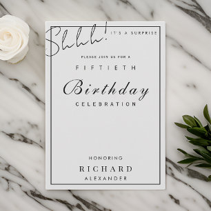 Convites Aniversário de qualquer marco minimalista moderno