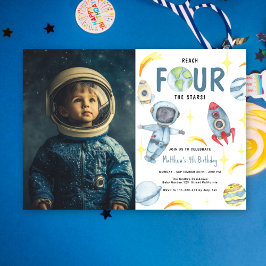 Convites Aniversário de quatro anos do astronauta no espaço