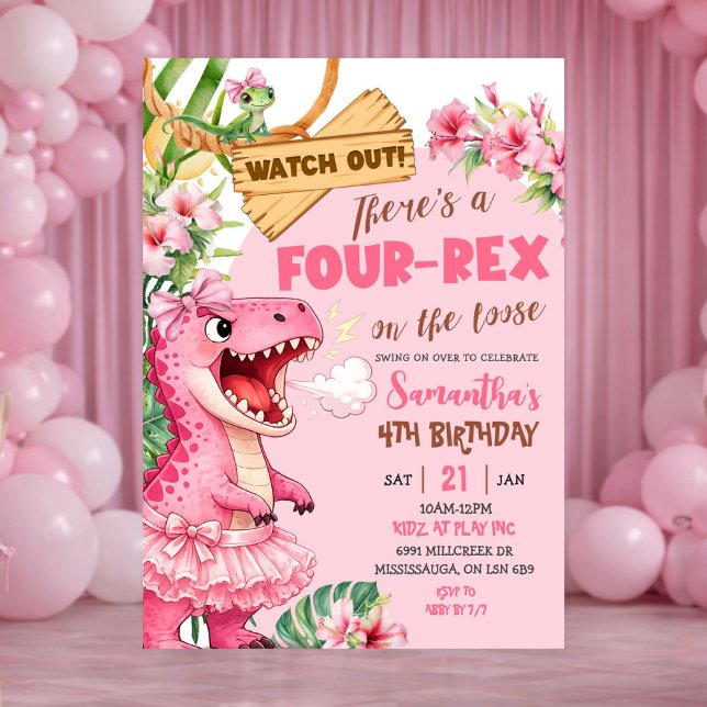 Convites Aniversário de Quatro Anos do Rex Rosa à Solta (Criador carregado)
