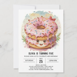 Convites Aniversário de Rosquinhas Girinosas Encantadas