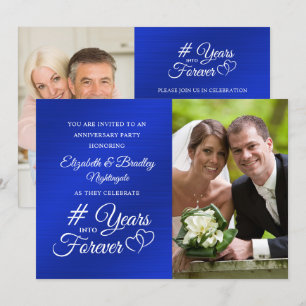 Convites Aniversário de Safira Corações ANOS PARA A ETERNID