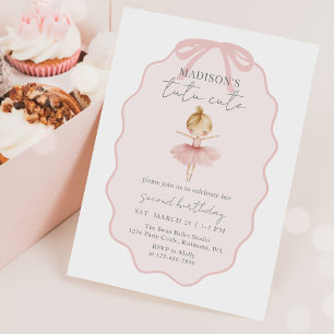 Convites Aniversário de Segunda Bailarina de Meninas Fofas 