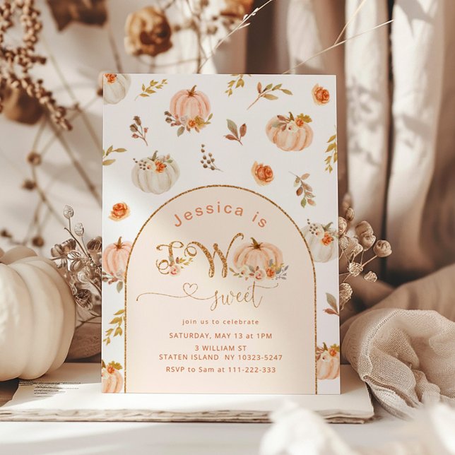 Convites Aniversário de segundo de Bompkin halloween (Criador carregado)