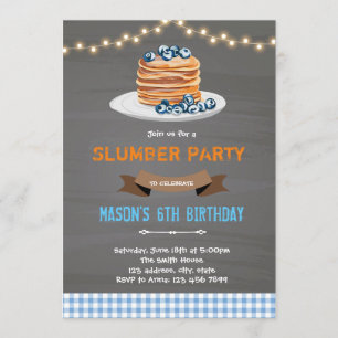 Convites aniversário de sono do menino panqueca