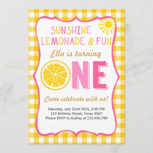 Convites Aniversário de Sunshine e Lemonade