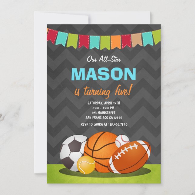 Convites Aniversário de Todas as Estrelas (Frente)