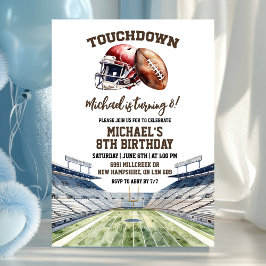 Convites Aniversário de Touchdown de Futebol Americano