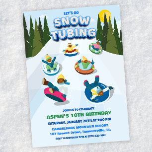 Convites Aniversário de Tubo de Neve Étnico Afro-Americano
