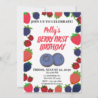 Convites Aniversário de um ano da Berry