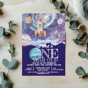 Convites Aniversário de Um Ano de Astronauta no Espaço Exte