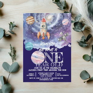 Convites Aniversário de Um Ano de Astronauta no Espaço Exte