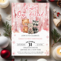 Aniversário de Um Ano do Urso Onederland de Invern