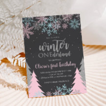 Aniversário de um ano Onederland de Inverno Flocos