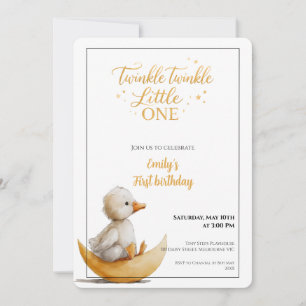 Convites Aniversário de Um Ano Twinkle Twinkle Little One