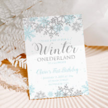 Aniversário de um ano Winter Onederland flocos de