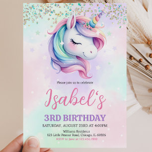 Convites Aniversário de Unicórnio