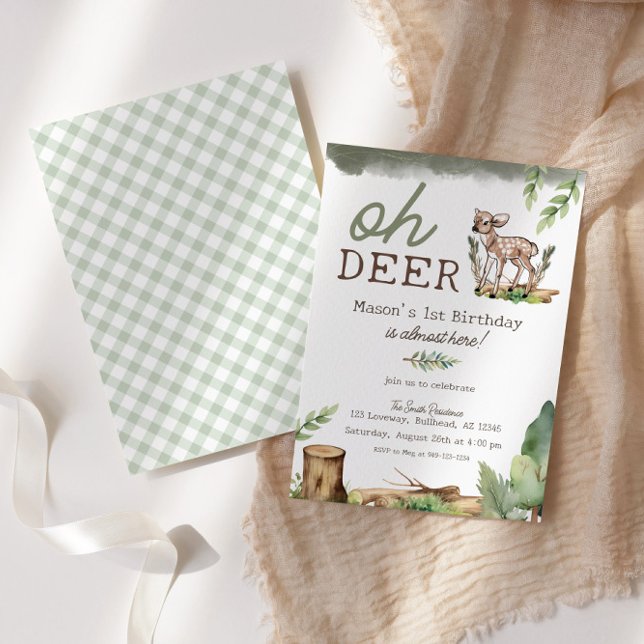 Convites Aniversário de veado de veado (Criador carregado)