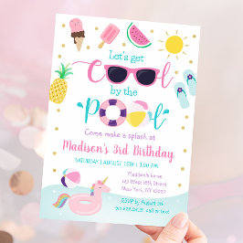 Convites Aniversário de Verão da Festa de Piscina