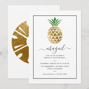 Convites Aniversário de Verão de Pineapple