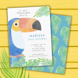 CONVITES ANIVERSÁRIO DE WATERCOLOR TOUCAN