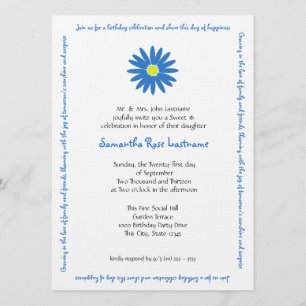 Convites Aniversário Delicioso Mensagem Daisy Sweet 16