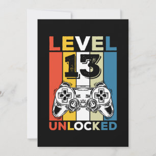 Convites Aniversário Desbloqueado o Nível 13 13 Jogos Vinta