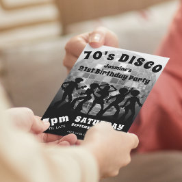 Convites Aniversário Disco dos Anos 70 | Bola de Brilho Pra