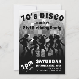 Convites Aniversário Disco dos Anos 70 | Bola de Brilho Pra