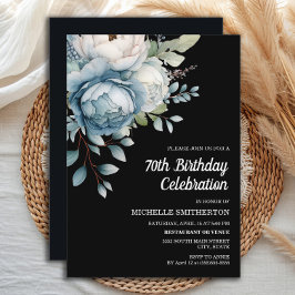 Convites Aniversário do 70 das Mulheres Negras Azuis Branca