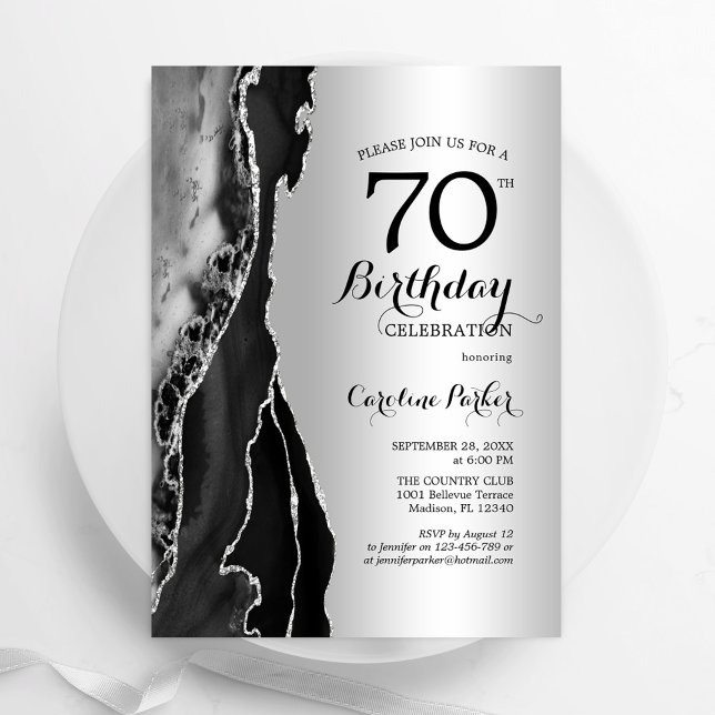 Convites Aniversário do 70 de Agata Negra (Criador carregado)