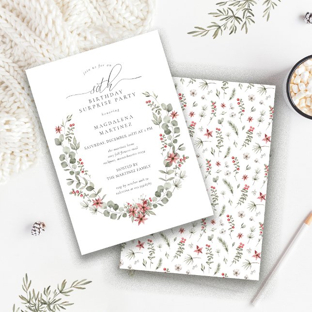 Convites Aniversário do 80 do Partido Surpresa de inverno (Criador carregado)