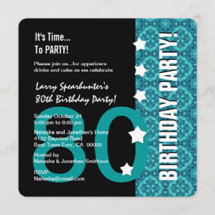 Convites aniversário do 80 engraçado NÃO sobre o monte Z80D