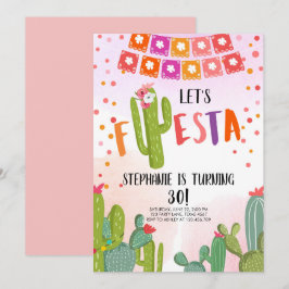 Convites Aniversário do Adulto do Cactus Mexicano do Partid