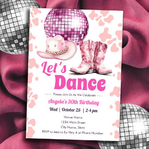 Convites Aniversário do Adulto do Partido da Dança de Cowgi