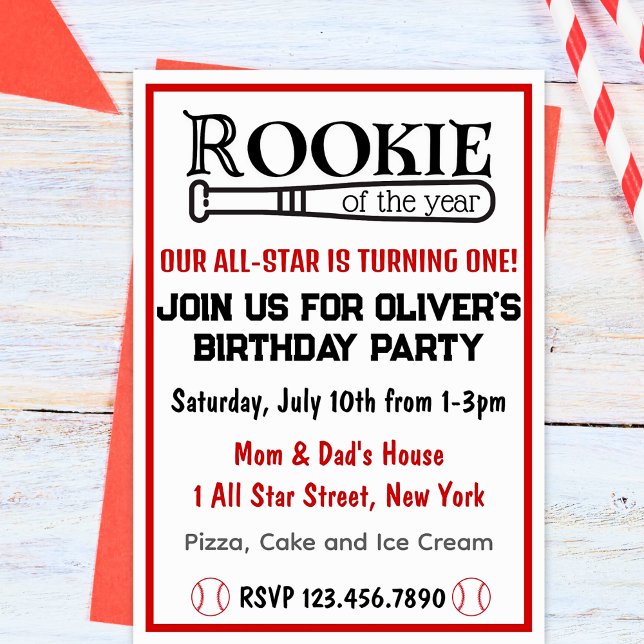 Convites Aniversário do Ano Transformando 1rua de Um Rapaz (Criador carregado)