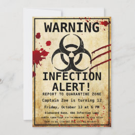 Convites Aniversário do Apocalypse Zombie | Halloween Bioha