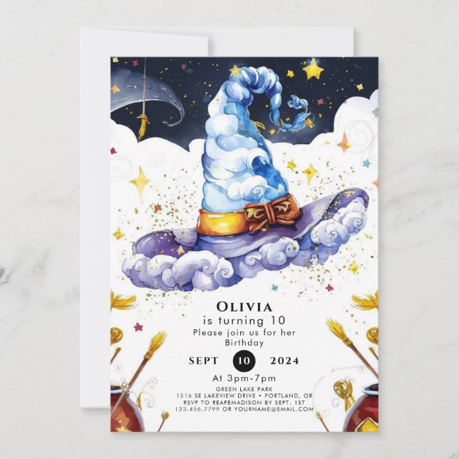 Convites Aniversário do Assistente de Diversão para Criança (Frente)