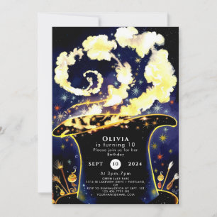 Convites Aniversário do Assistente de Wand Encantado Person