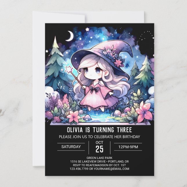 Convites Aniversário do Assistente Místico Personalizado (Frente)