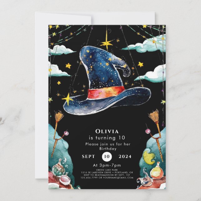 Convites Aniversário do Assistente para Diversão de Pastel  (Frente)