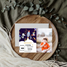 Aniversário do Astronauta do Exterior Azul