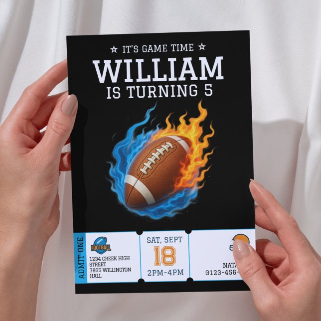 Convites Aniversário do atleta americano de futebol america (Criador carregado)