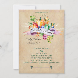 Convites Aniversário do Autumn Harvest Lights