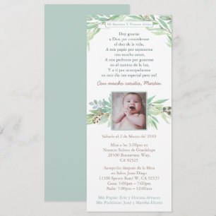 Convites Aniversário do baptismo do Latino primeiro para o