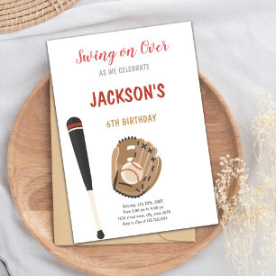 Convites Aniversário do Baseball Invments esportivos