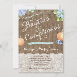 Convites Aniversário Do Batismo De Queda Em Espanhol / Baut
