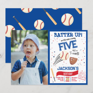 Convites Aniversário do Batter Up Little Rookie Baseball