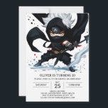 Convites Aniversário do Black Belt Ninja Training Kids<br><div class="desc">Prepare-se para celebrar a habilidade e a conquista com o nosso Convite de Aniversário para Crianças do Belt Ninja. Isto não é apenas um convite; é um símbolo de domínio que marca o caminho para um aniversário cheio de treinamento e diversão. A placa editável e imprimível captura a essência da...</div>
